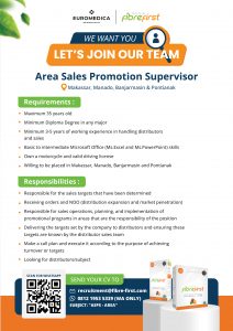 Area Sales Promotion Supervisor Makasar Manado Banjarmasin Pontianak